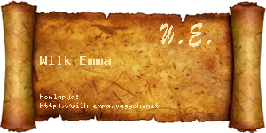 Wilk Emma névjegykártya